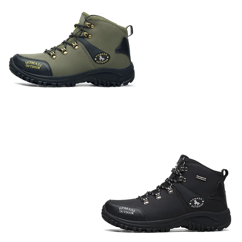2023 Hiking Boots Men Waterproof High Top Trekking Boots Leather Men Outdoor Boots For Men Big Size New Arrivals Outdoor Shoes