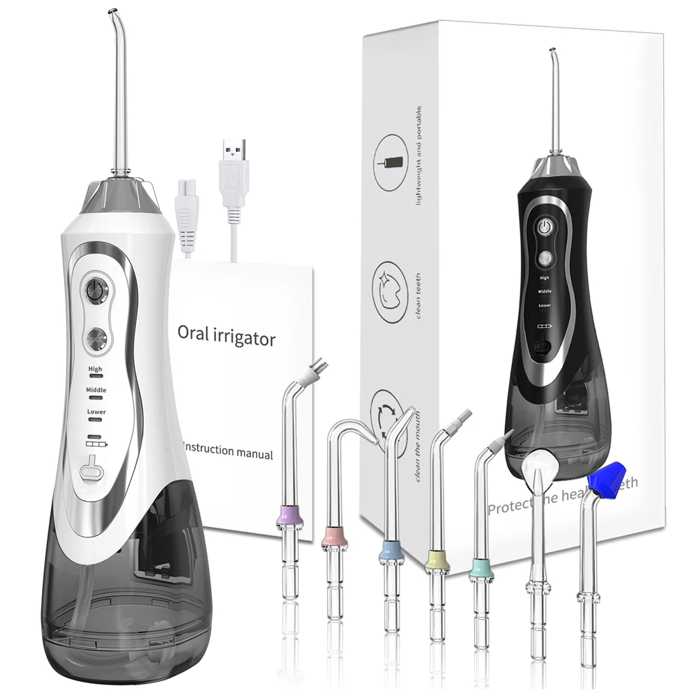 

Powerful Water Flosser Pick for Teeth Mouth Oral Irrigator USB Rechargeable Portable Dental Water Jet Mouthwasher Teeth Cleaner