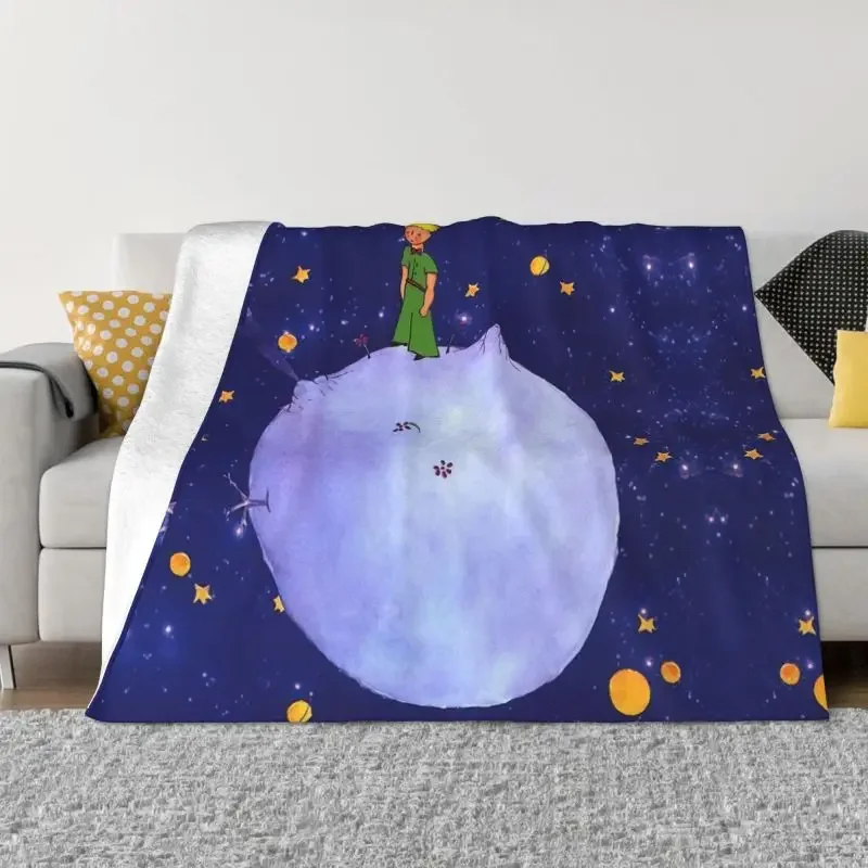 

The Little Prince Fiction Blanket Warm Fleece Soft Flannel Le Petit Prince Throw Blankets for Bed Sofa Office Autumn