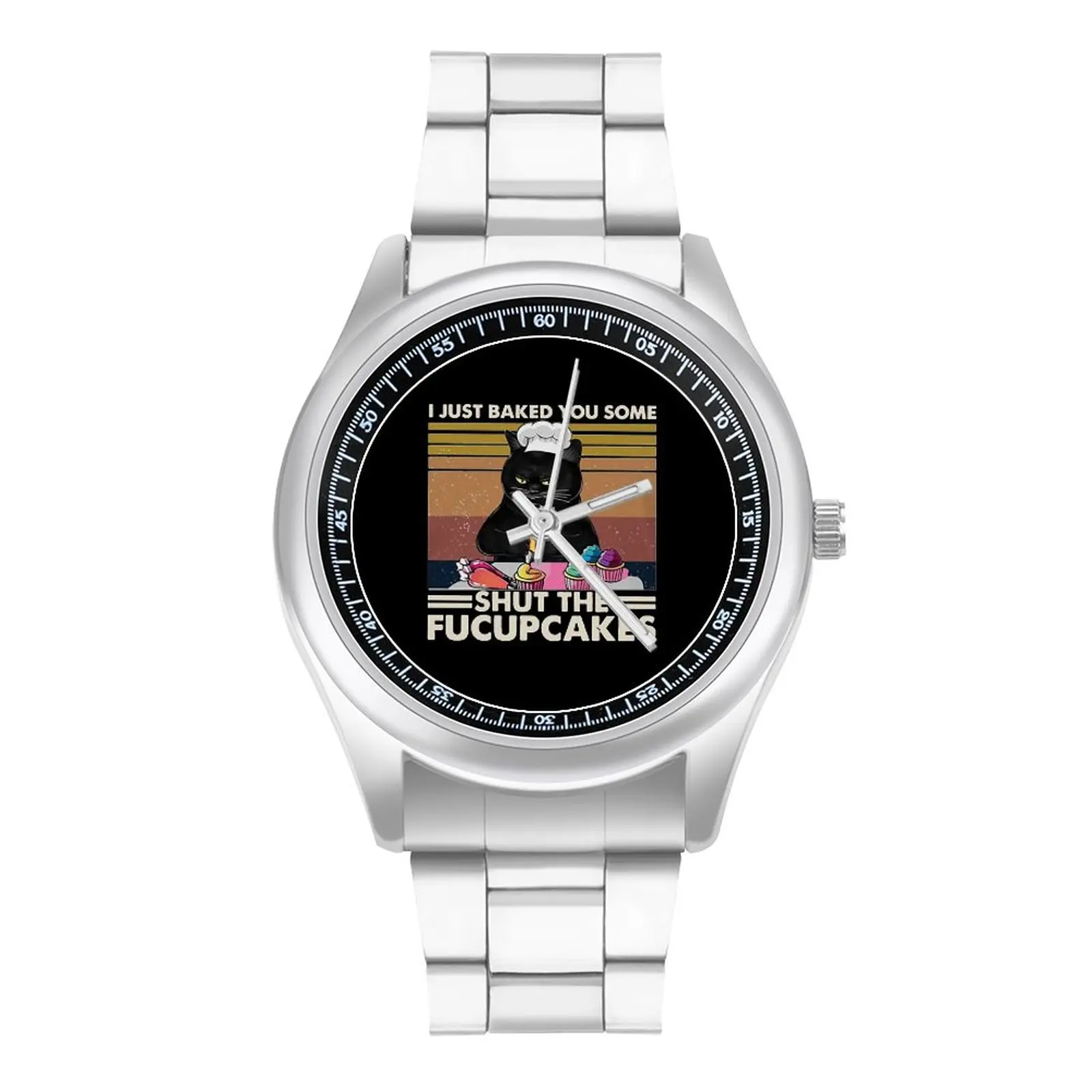 

Кварцевые часы с надписью «Кот я только что запечатал вас», кварцевые часы «Бейкер», бесшумные мужские наручные часы, спортивные наручные ч...