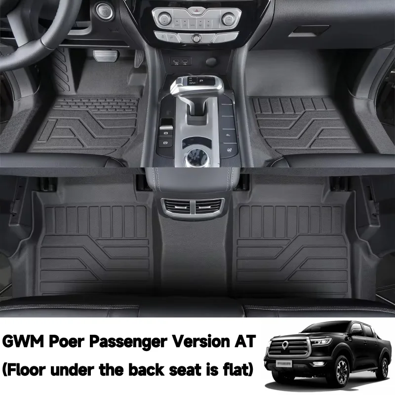

GWM Great Wall Poer 2019-2025 резиновые коврики из ТПЭ, водонепроницаемые, всепогодные, легко чистящиеся, с левым и правым рулем, прочная защита