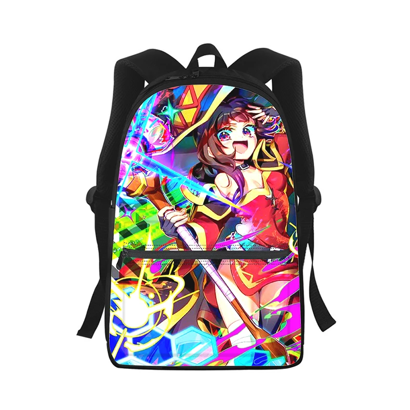 Konosuba Megumin cute Anime Men Women Backpack 3D Print Fashion Student School Bag Laptop Backpack Kids Travel Shoulder Bag