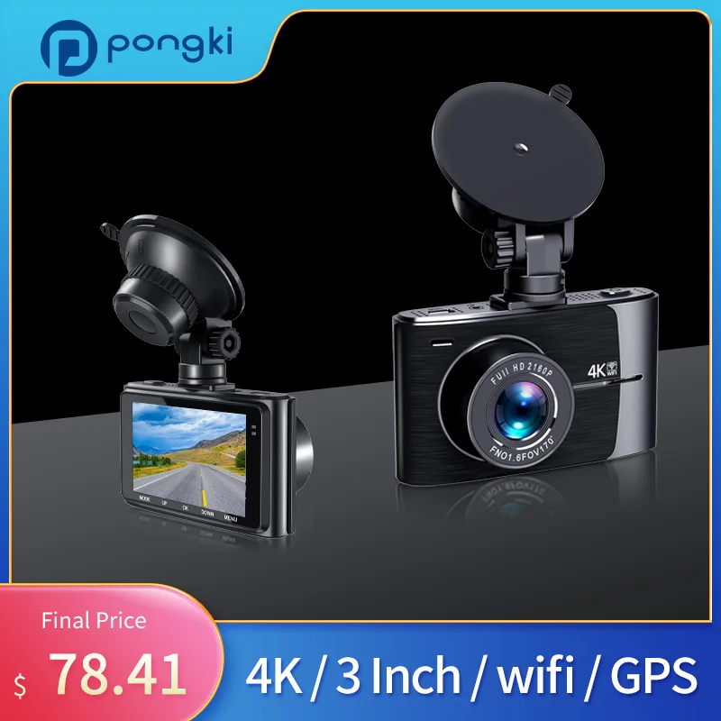 

Pongki M10 GPS 24H Parking Monitoring Car DVR G-sensor WIFI Dash Cam 4K 2160P Sony415 WDR Camera Car Video Recorder Night Vision
