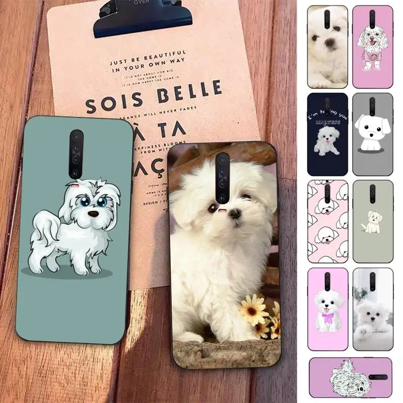 

LVTLV Cartoon Maltese Dog Phone Case for Redmi 5 6 7 8 9 A 5plus K20 4X S2 GO 6 K30 pro