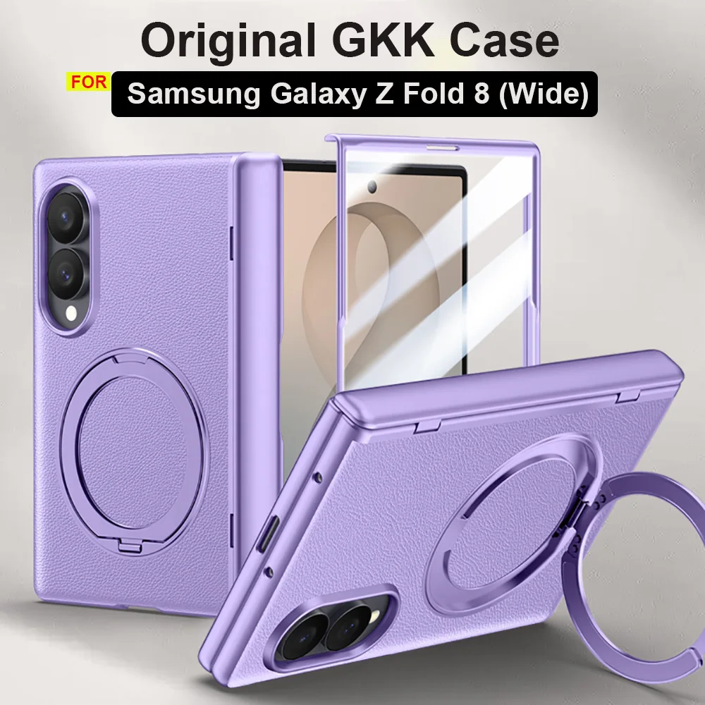 Фото Суперпрочный защитный чехол Original GKK для Samsung Galaxy Z Fold8 Fold 8 Wide Version с невидимой подставкой-кольцом №1