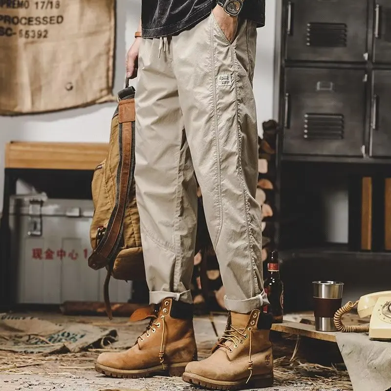

Khaki Cargo Pants Men Korean Large Jeans Trousers Streetwear Fashion Cotton Pants Men Casual Work mens Pants M-4XL streetwear