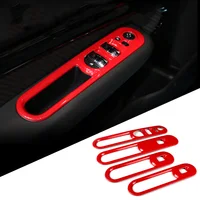 For Mini Cooper S F54 Clubman Styling Accessory 4pcs Car Inner Door Window Lifter Switch Control Panel Trim Cover Cases Stickers