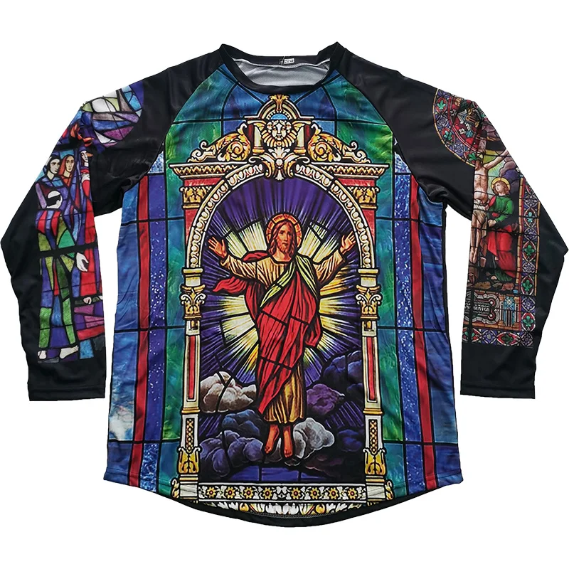 

Outdoors Men Riding Shirt Clothing Long Sleeve Motocross Jersey Breathable Sweater Wear Cycling Sport Camping Sports Summer Top
