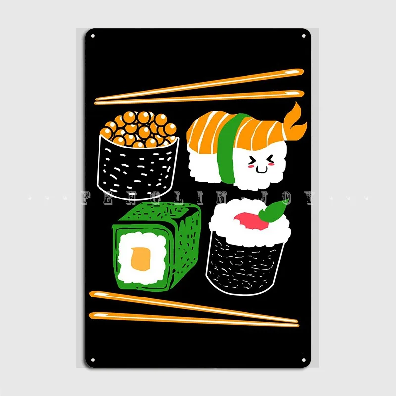 

Металлический знак для суши, маки, риса, Нигири, клуба, домашняя печать, Настенный декор, жестяной знак, плакат