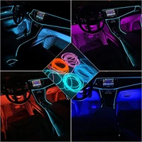 led ambient lamp strips car interior atmosphere light sound control with usb diy neon cold lamp line decorative auto accessories