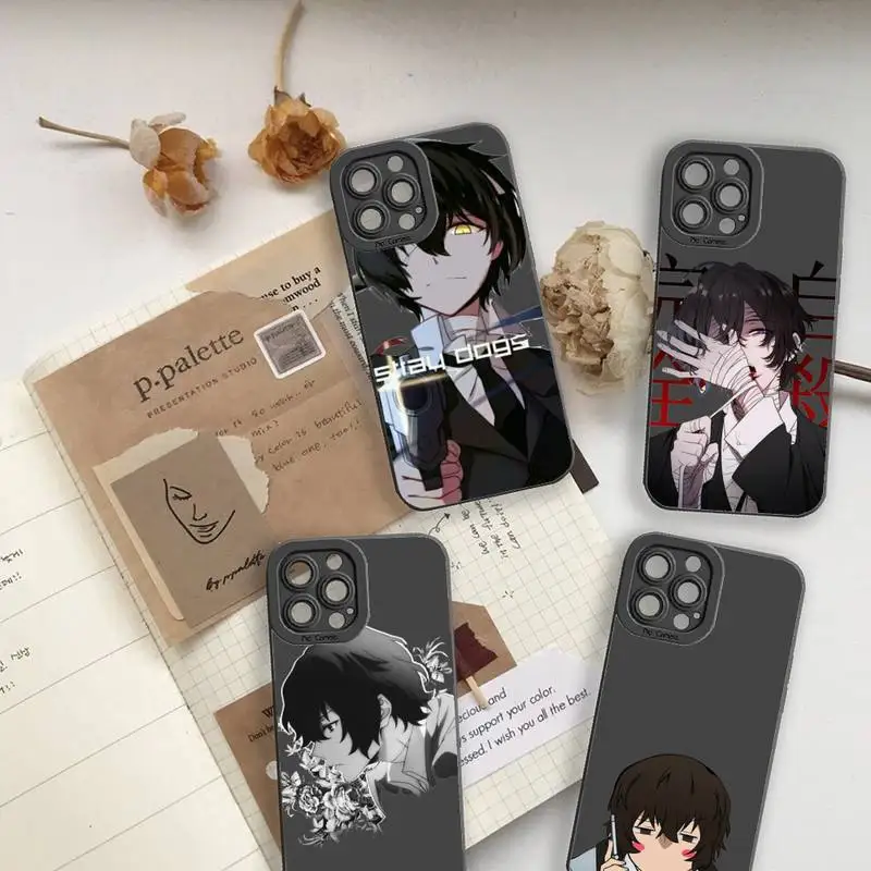 

anime bungou stray dogs Dazai Osamu Phone Case For iPhone 13 12 11 Pro MAX Mini X XS XR 7 8 Plus Camera Lens Liquid Silicone