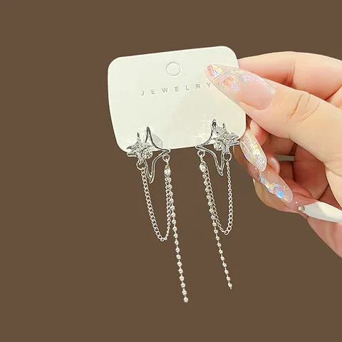 Серьги-кисточки гуантуо