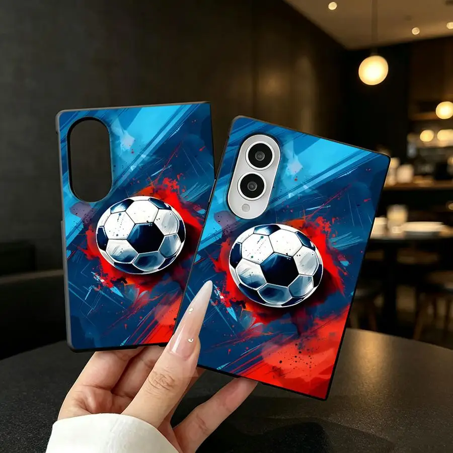 Фото Чехол для телефона Samsung Galaxy Z Fold 8 Z Fold8 Wide ZFold Wide ZFold8 с мультяшным футбольным дизайном, роскошный чехол для телефона №3