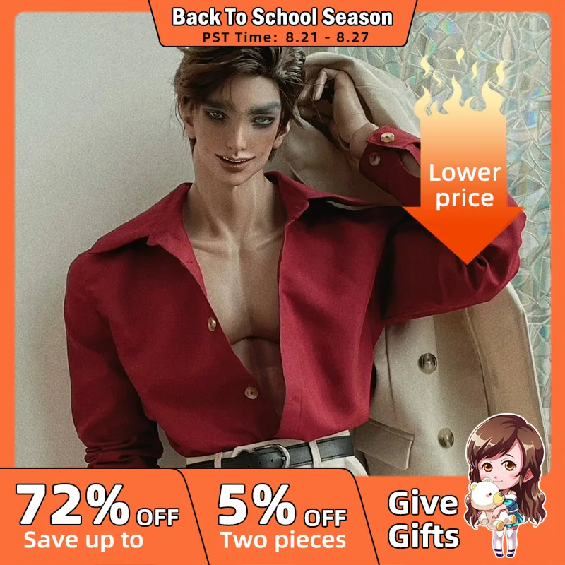 Niu-cabeza the Voice BJD 1/3 Head Only Eagle Listing Life Like Smile with Dimple Handmade Cool Boy BJD Head