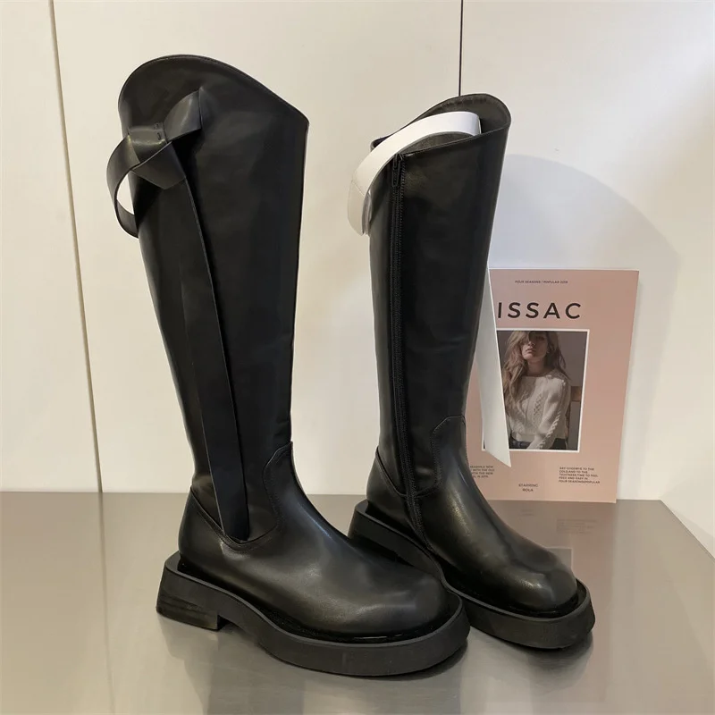 Long Boots Women's New Square Head Thin Boots In Autumn And Winter 2022  Thick Heel Cavalry Boots  Knee High Boots
