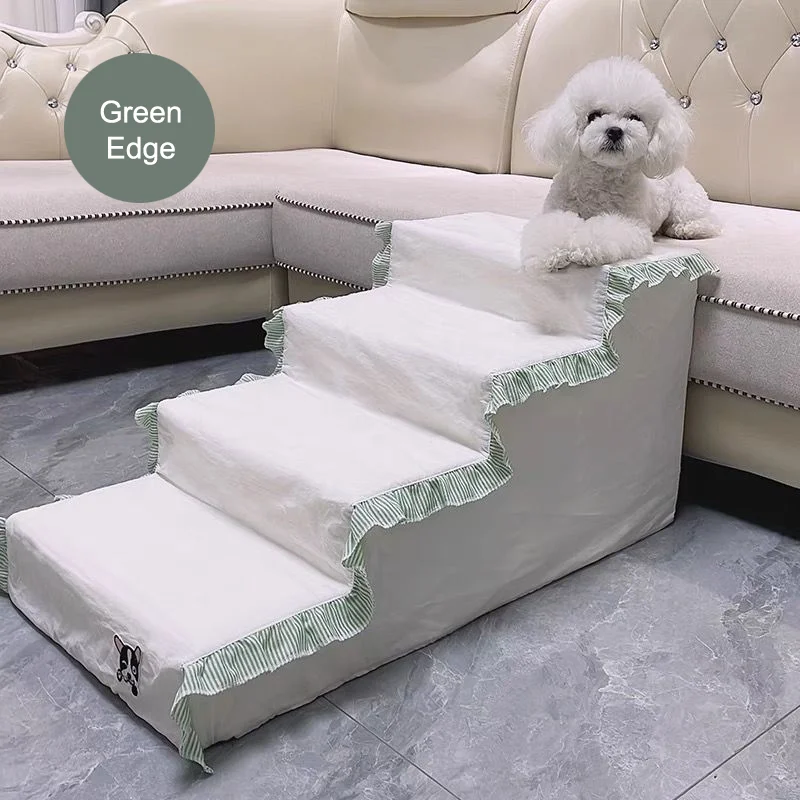 

Лестница для собак, лестница с 4 ступеньками для маленьких собак и кошек, нескользящая лестница, съемная, моющаяся