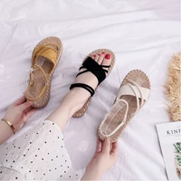 2022 new summer womens sandals beach shoes slippers for ladies bohemia gladiator solid fashion outdoor flat sandals platform