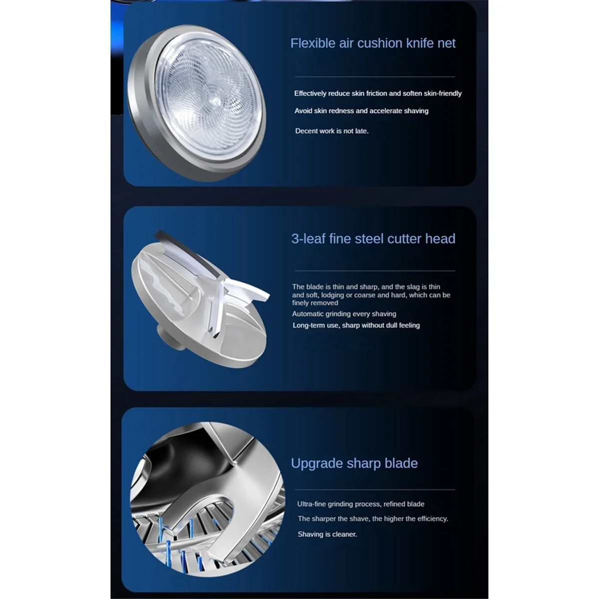 Portable Electric Shaver Pocket Shaving for Men Mini Beard LCD Power Display Rechargeable Travel Home Shaver-B