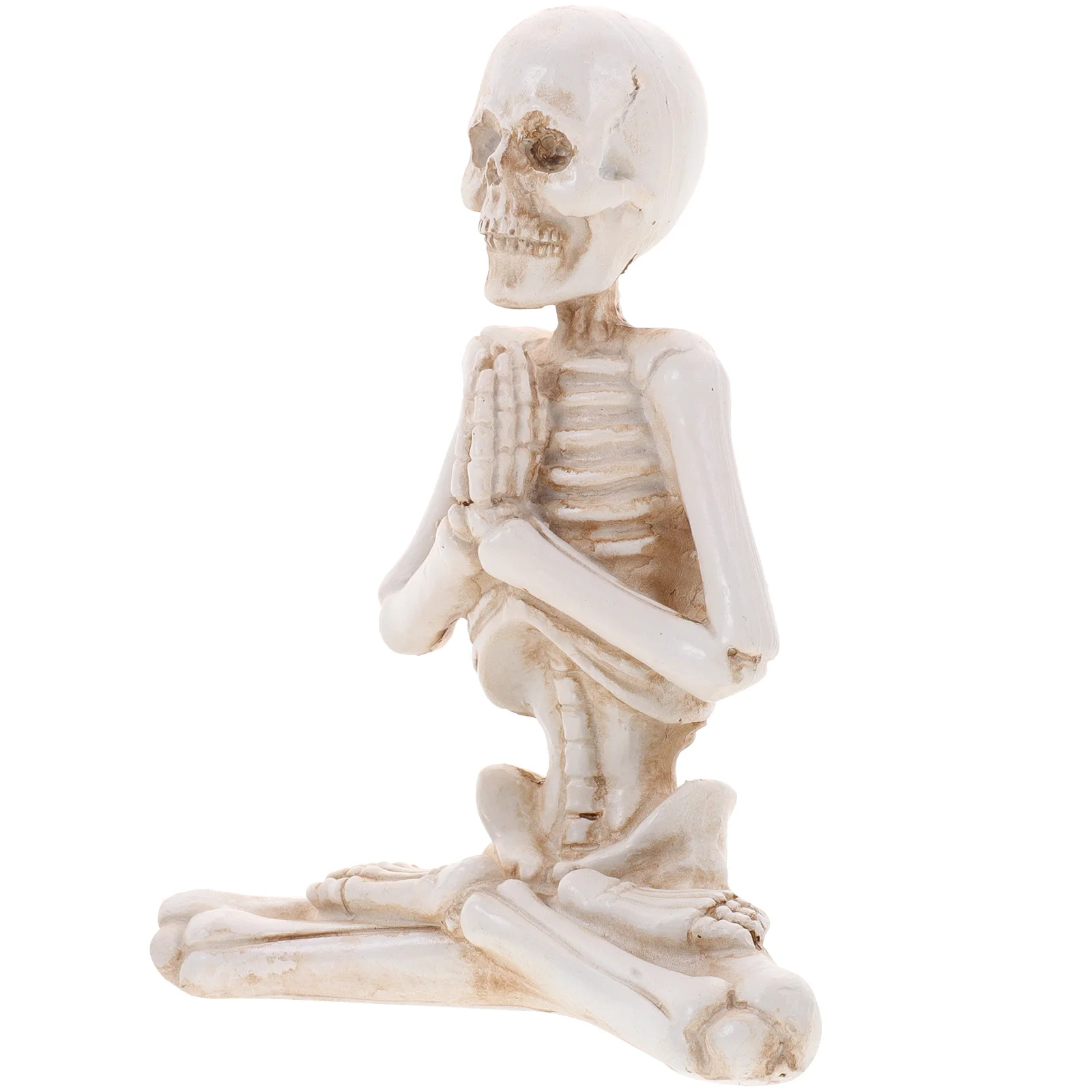 

Skull Ornaments Meditation Table Decor Resin Craft Home Yoga Skeleton Statue Decoration Themed Pose Figurine