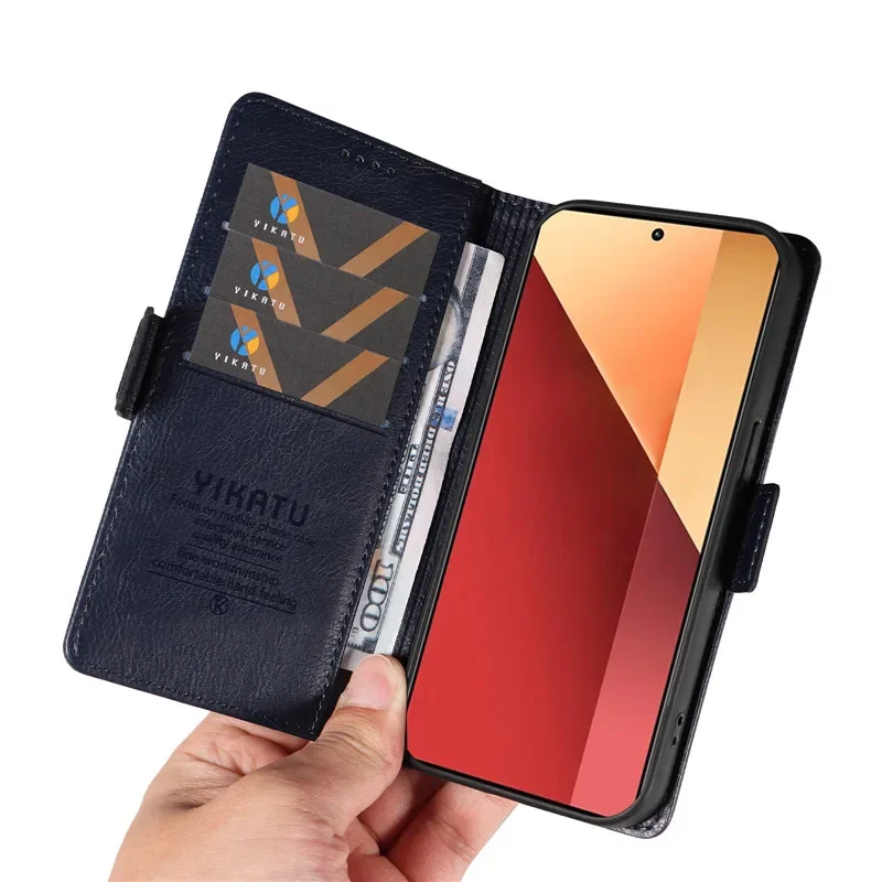 Чехол-бумажник с откидной крышкой Etui для Xiaomi Redmi Note 13 Pro 4G A3 13C Note13 + Plus