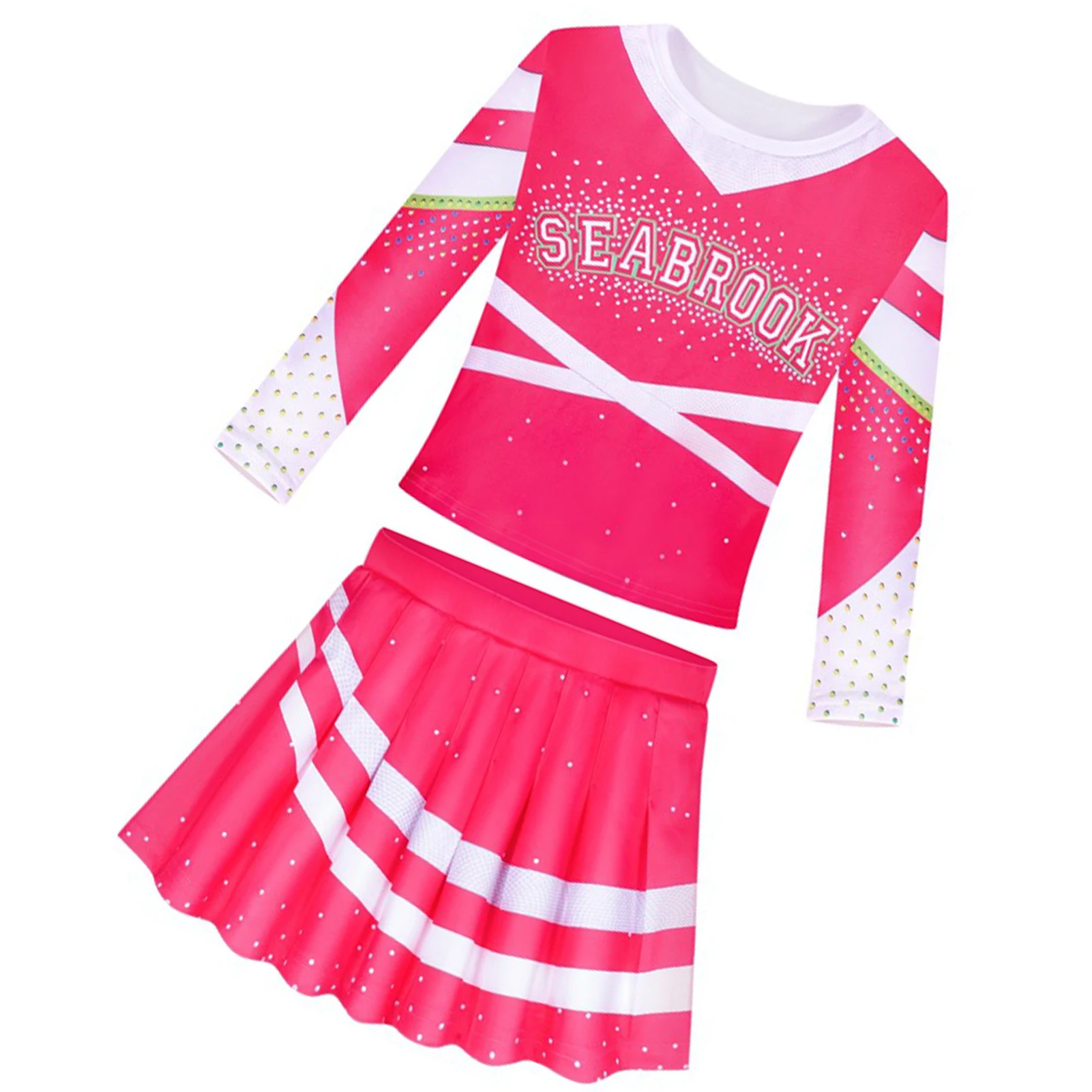 

Girls Party Costumes Breathable Zombies Cheerleader Costume for Girls Women Cheerleaders Movie Fans Dress Up Outfit for Party