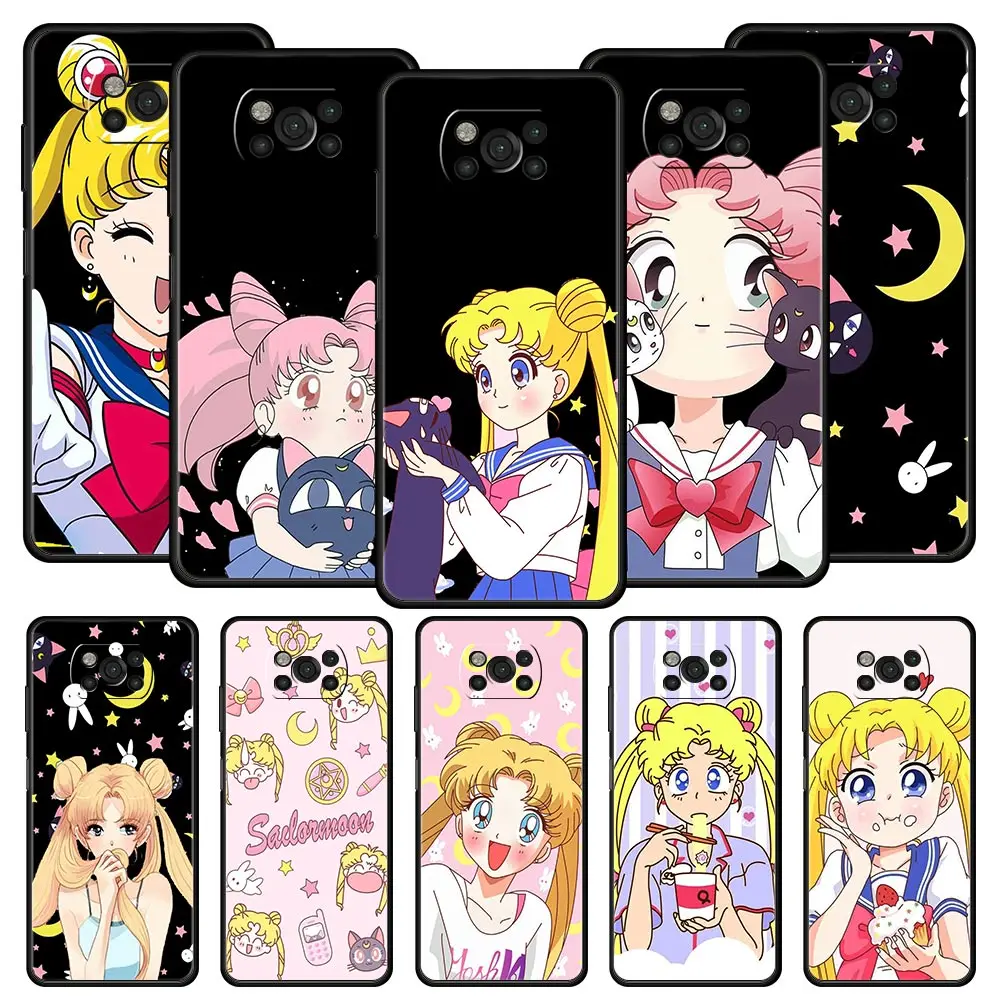 

Sailor Moon Anime Cute Phone Case for Xiaomi Poco X3 NFC F3 M3 M4 Mi Note 10 12 11 Ultra 11T Pro 10T Lite 5G 9T 11i 11X Cover
