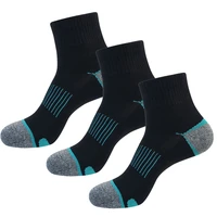 men ankle socks 3 pair high quality cotton athletic cushioned breathable casual sports socks male cycling socks size 38 45
