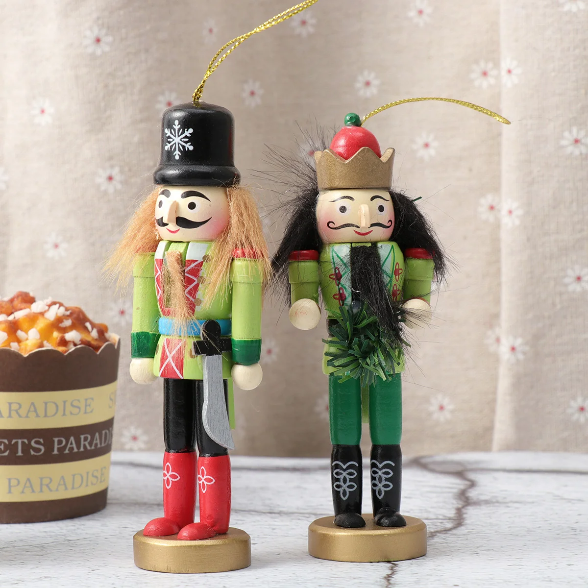 

Деревянные игрушки для детской комнаты 5 шт., гайкеры, подвесные украшения, Бамбуковая марионетка, солдат