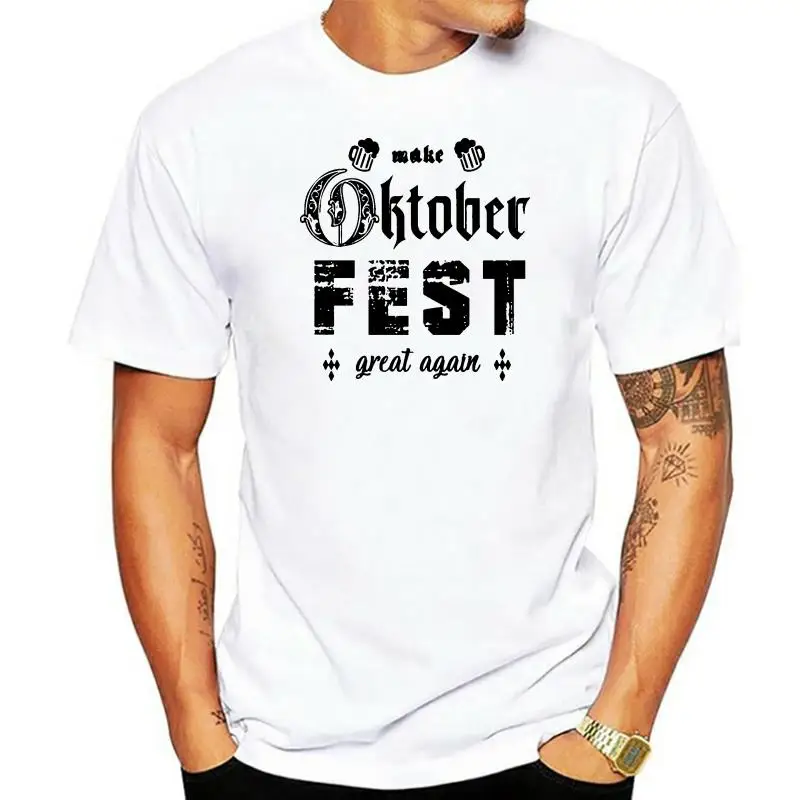 

Мужская футболка с коротким рукавом, белая футболка с принтом «Великая Октоберфест» и надписью немецкого пива, Бавария, одежда для улицы, 2020