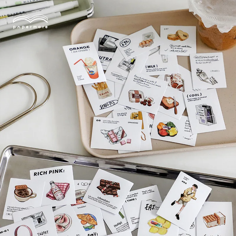 

6 Packs Total 180PCS Cool Life Series Lovely Weekend Food Paper Stickers Set 12*10cm DIY Scrapbooking Journaling Deco Supplies
