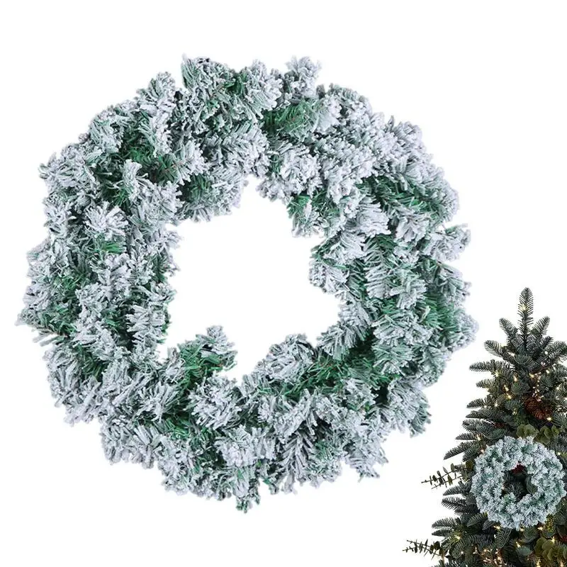 

Autumn Door Wreath Christmas Halloween Decoration Artificial White Snowy Wreath Decor Party Supplies For Porch Garden And Home