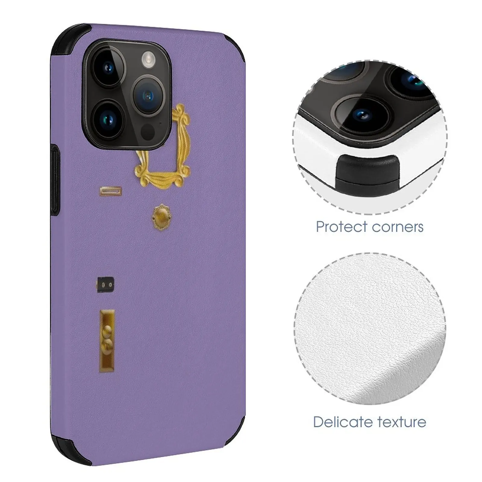 Apartment Door Phone Case For Iphone 11 12 13 14 Pro Max 12 13 14 Mini 7 8 Plus Xr Fiber Skin Case Aparment Door Door Purple images - 6