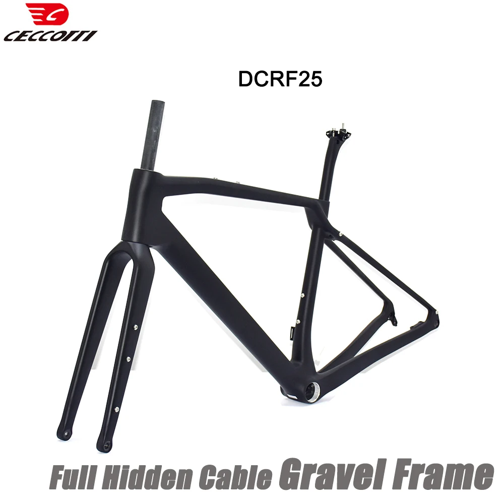 

700C*47C Gravel Carbon Frame With T47 BB And Disc Brake Bicycle Frameset Full Hidden Cable Bike Framework