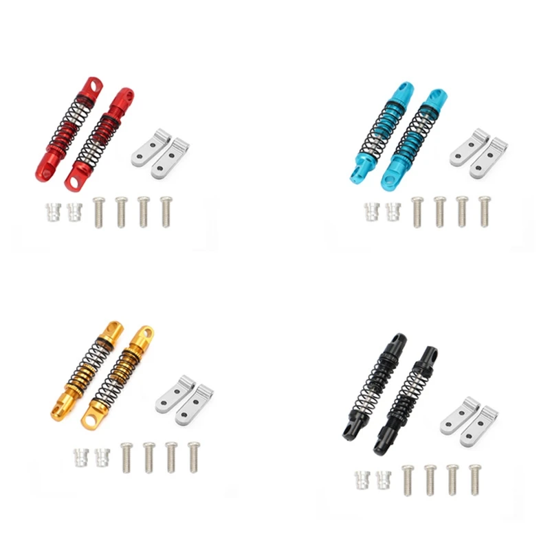 

For WPL D12 RC Car Metal Rear Shock Absorber Damper With Mount Fixed Seat Upgrades Parts Accessories