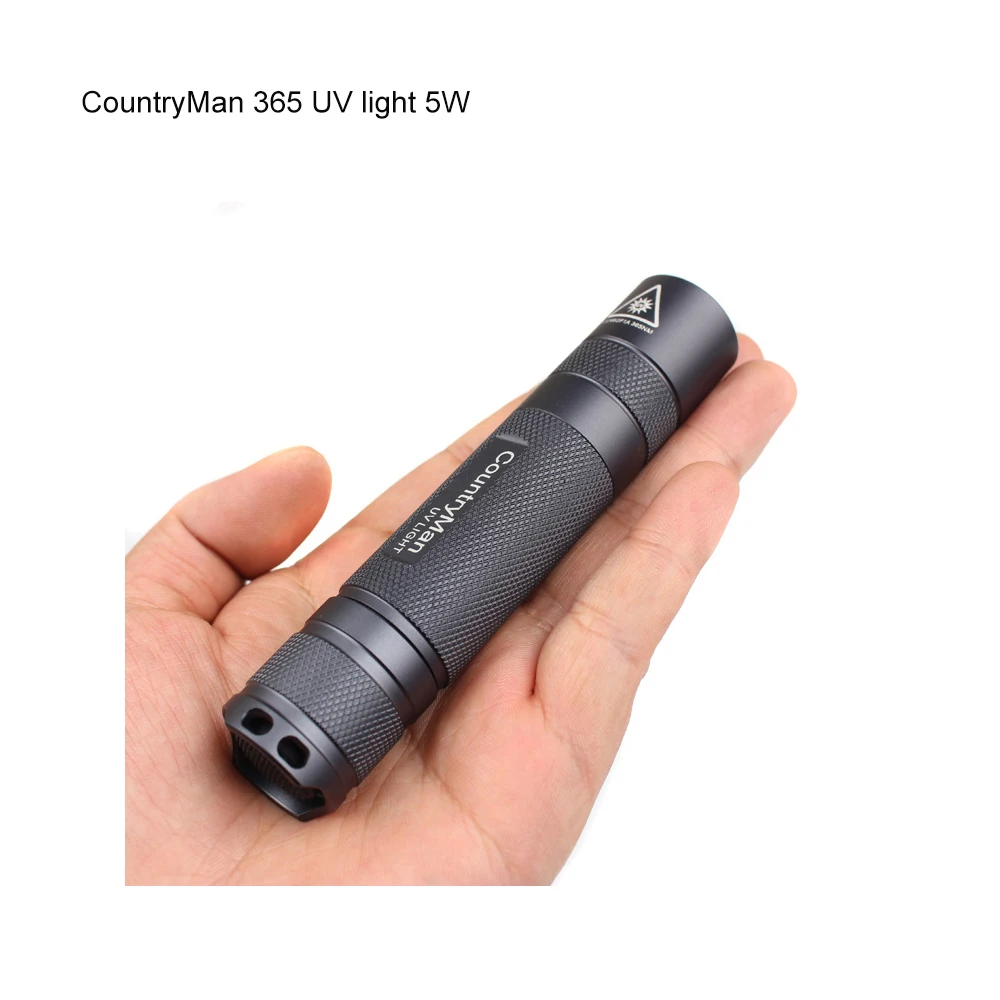 

CountrynMan UV Lamp 5W 365nm Flashlight Rechargeable 18650 Ultraviolet Light Jade Fluorescent Agent Currency Detection Stains