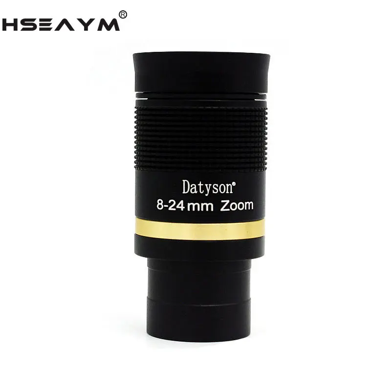 

HSEAYM 8-24mm Continuous Zoom Eyepiece Metal Astronomical Telescope Accessories Zoom Broadband Green Film with Optical Glass