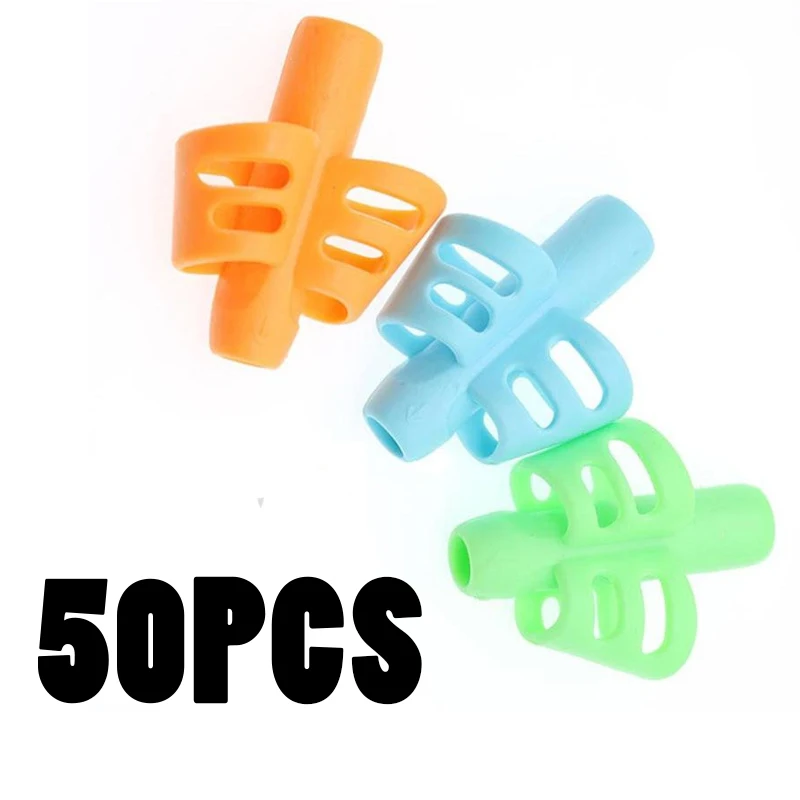 

Aid Practise Pen Kids Holder Grip Posture Pencil For Writing Correction Pan Students Device Silicone Ldren Learning 50pcs