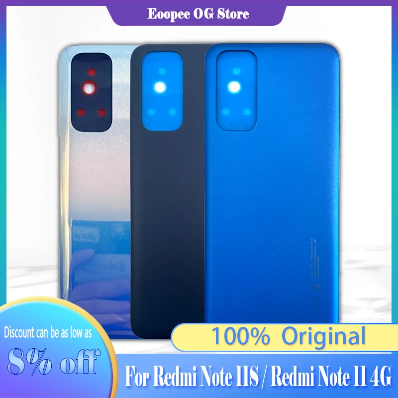 

Original Battery Back Cover For Xiaomi Redmi Note 11s Case Battery Cover Rear Door Housing For Redmi Note 11 4G Back Cover Parts