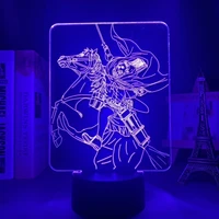 anime attack on titan 3d lamp erwin smith light for bedroom decoration kids gift attack on titan led night light erwin smith