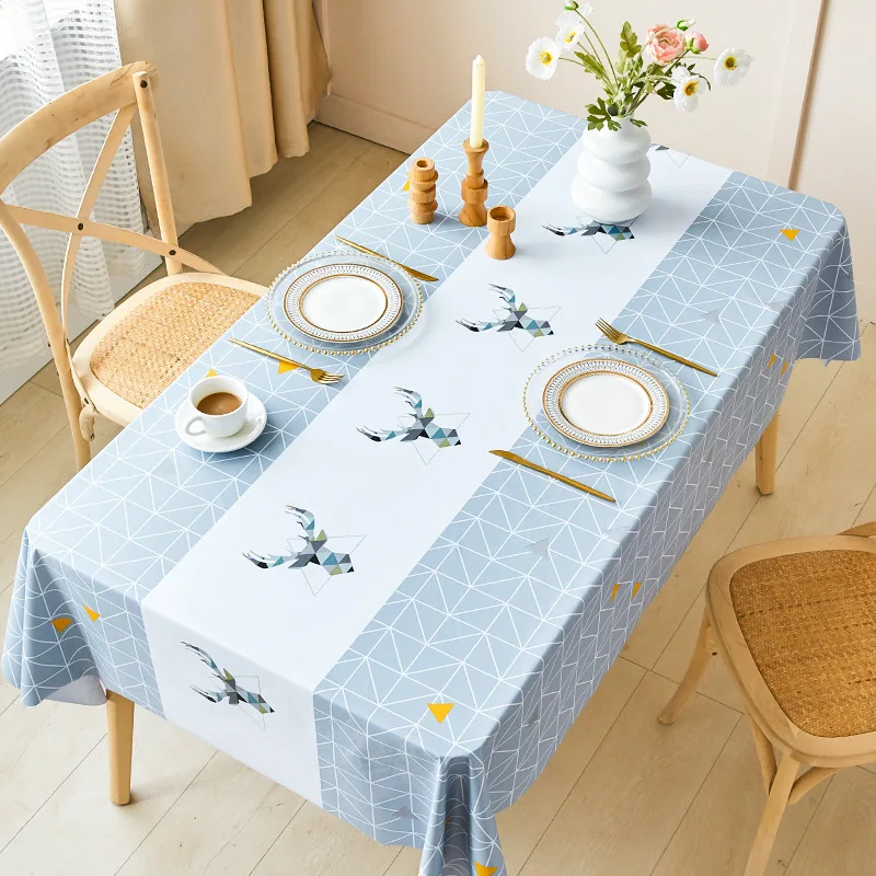 

Водонепроницаемая и маслостойкая Скатерть Ins Air Mesh, красная прямоугольная