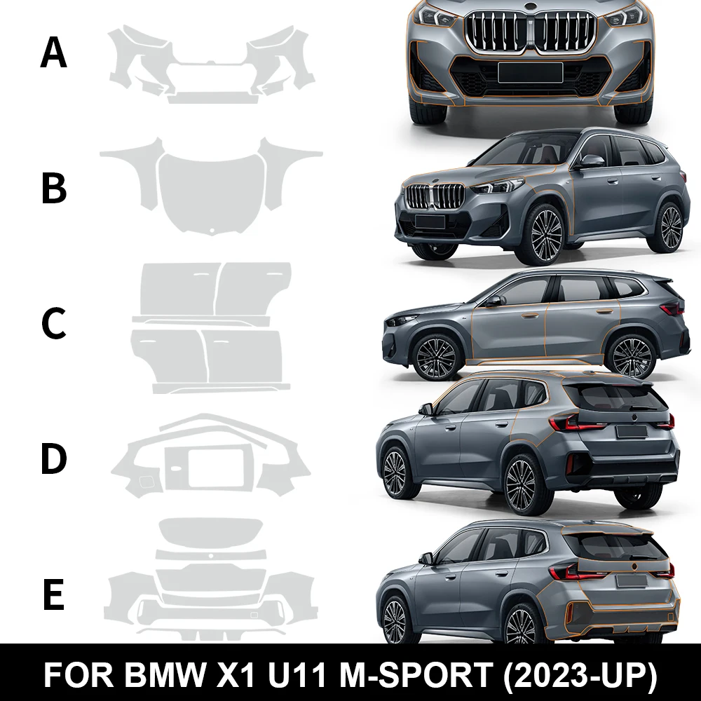 AIRSPEED для BMW X1 M Sport U11 2023 нарезанная пленка защиты краски автомобиля PPF прозрачный