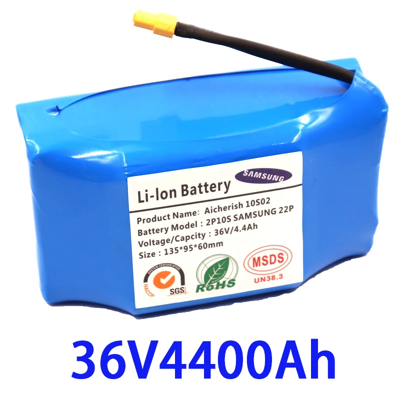 

Original 36v 4.4Ah Rechargeable Lithium Battery 10S2P 4400mAh 18650 Electric Self Balancing Scooter Twist Car Batteries Unicycle