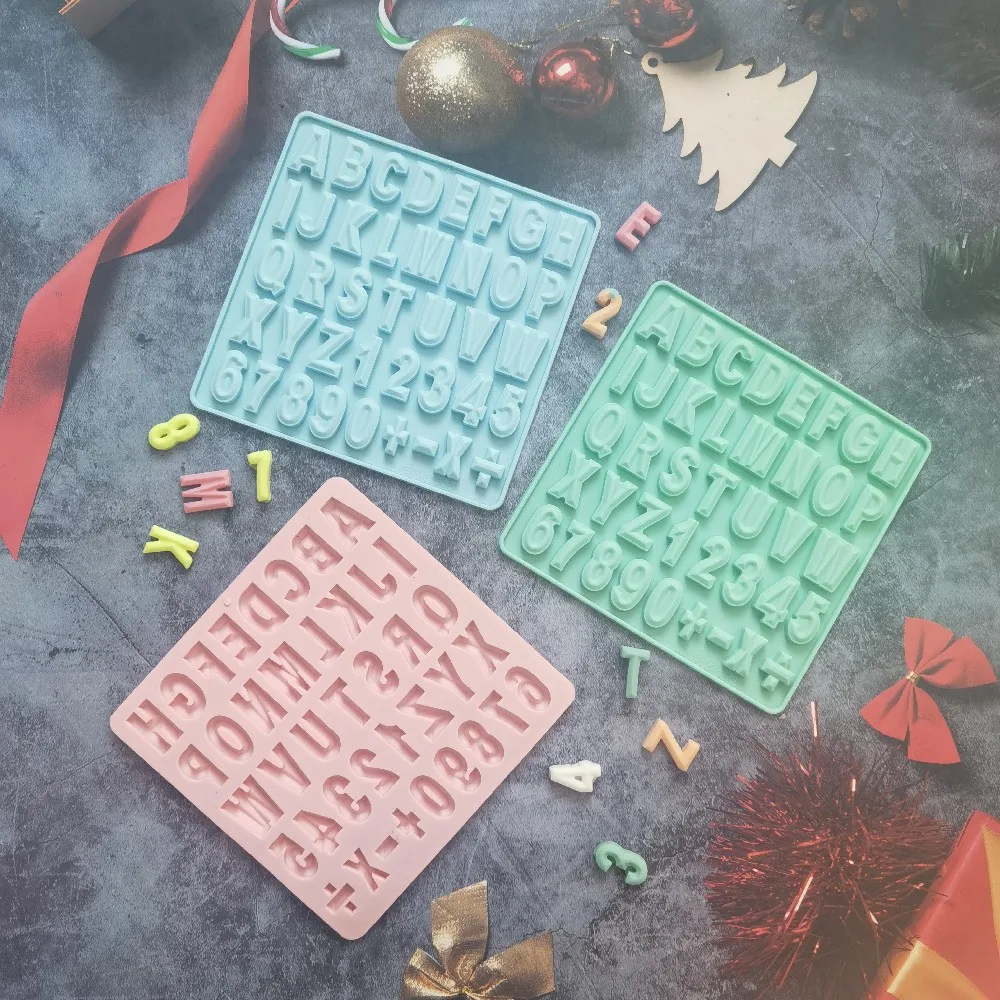 

Letter&Number Chocolate Silicone Mold Alphabet Cookie Candy Cake Mold Baking Pastry Tray Tool Cake Decorate Kitchen Accessories