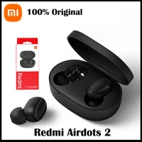 original xiaomi redmi airdots 2 tws earphone wireless bluetooth headphone auto pairing headset noise reduction with mic earbuds