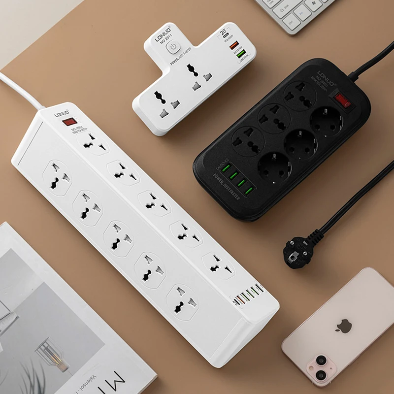 

Сетевой удлинитель с USB-портами, 2/3 м