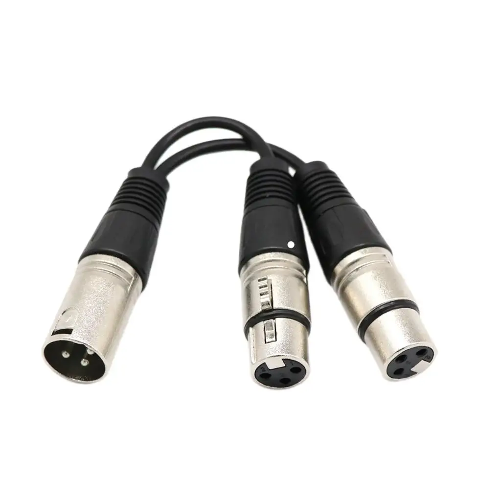 

Microphone / Mic Cable / XLR Patch Balanced Audio Mic Extension Cables 1 Male to 2 Female Plugs