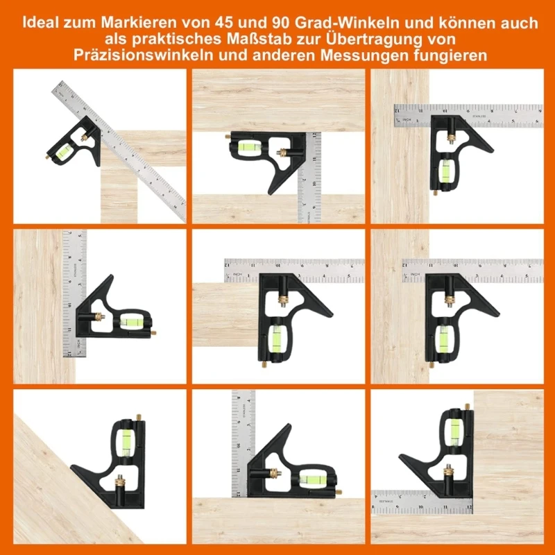 Многофункциональная линейка горизонтальный движущийся квадрат с ручкой для