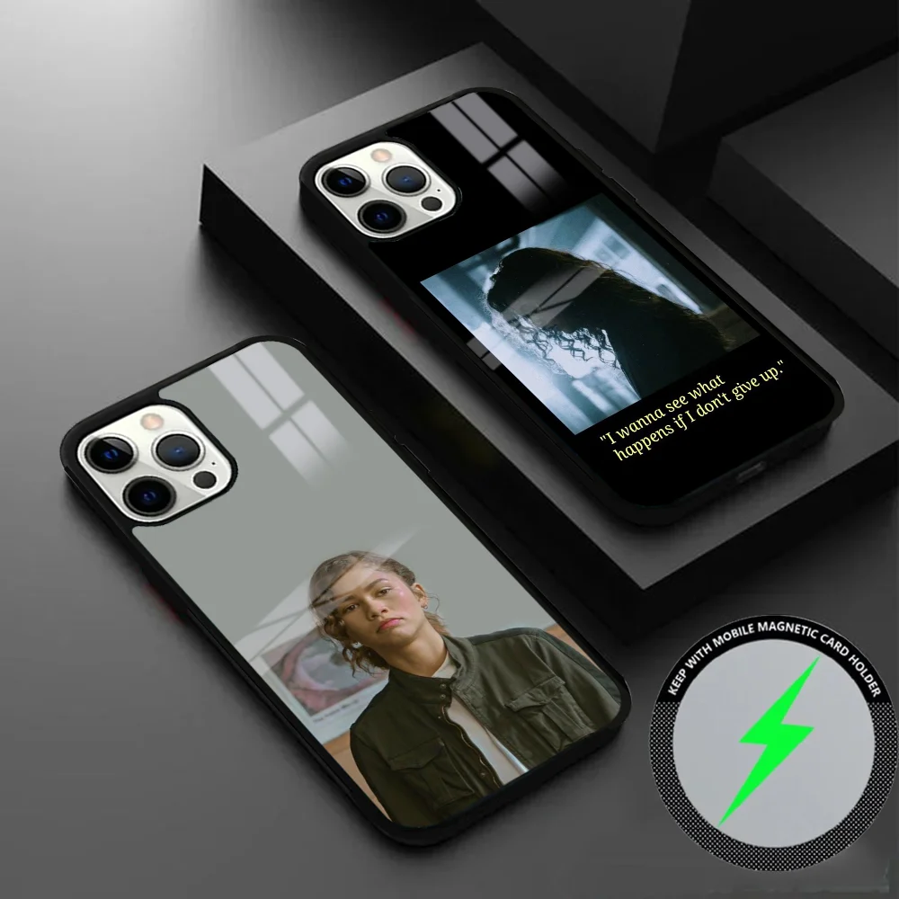 Чехол для телефона Actor Z-Zendaya Coleman iPhone 16 15 14 13 12 11 Pro Max Plus Mini Magsafe Mirror беспроводной