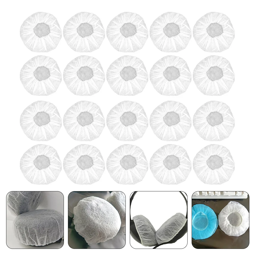 

50 Pairs of Non-Woven Sanitary Headphone Ear Cover Disposable Headset Covers