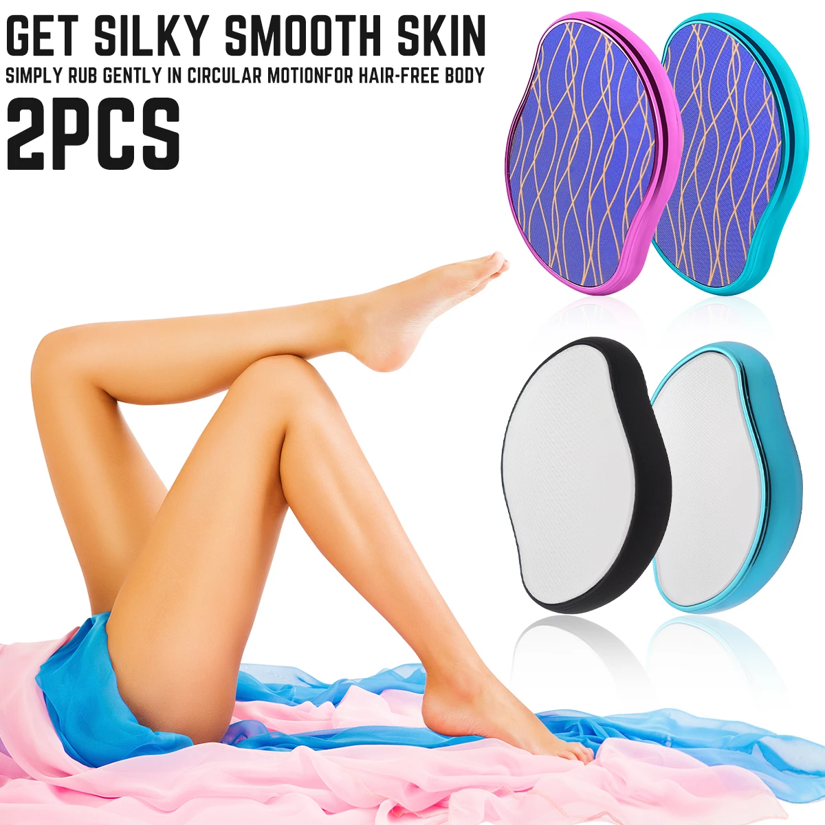 

2 шт., Многоразовый моющийся эпилятор для удаления волос